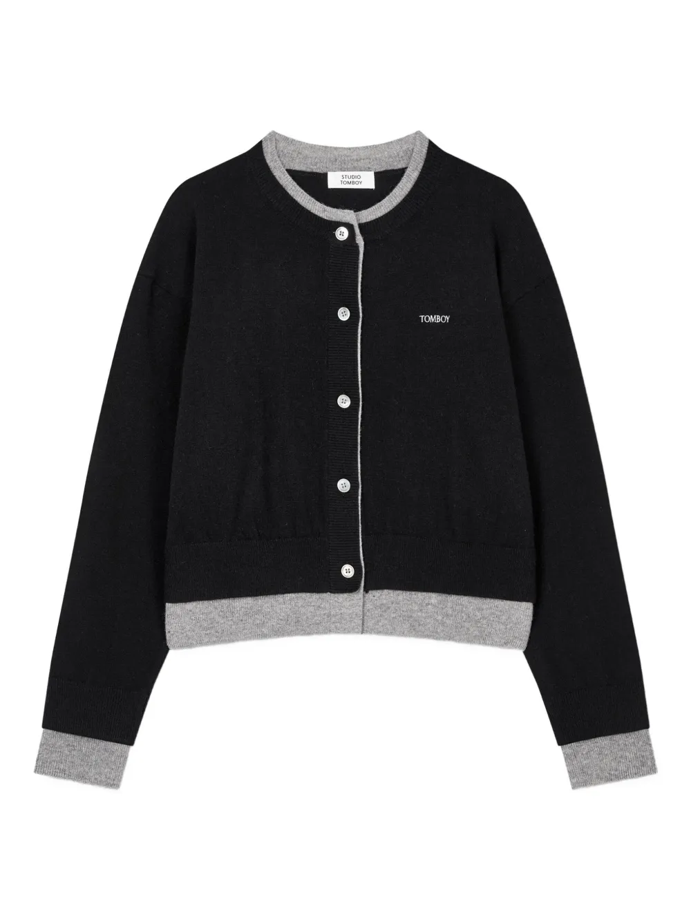 Studio Tomboy Layered Cardigan In Black