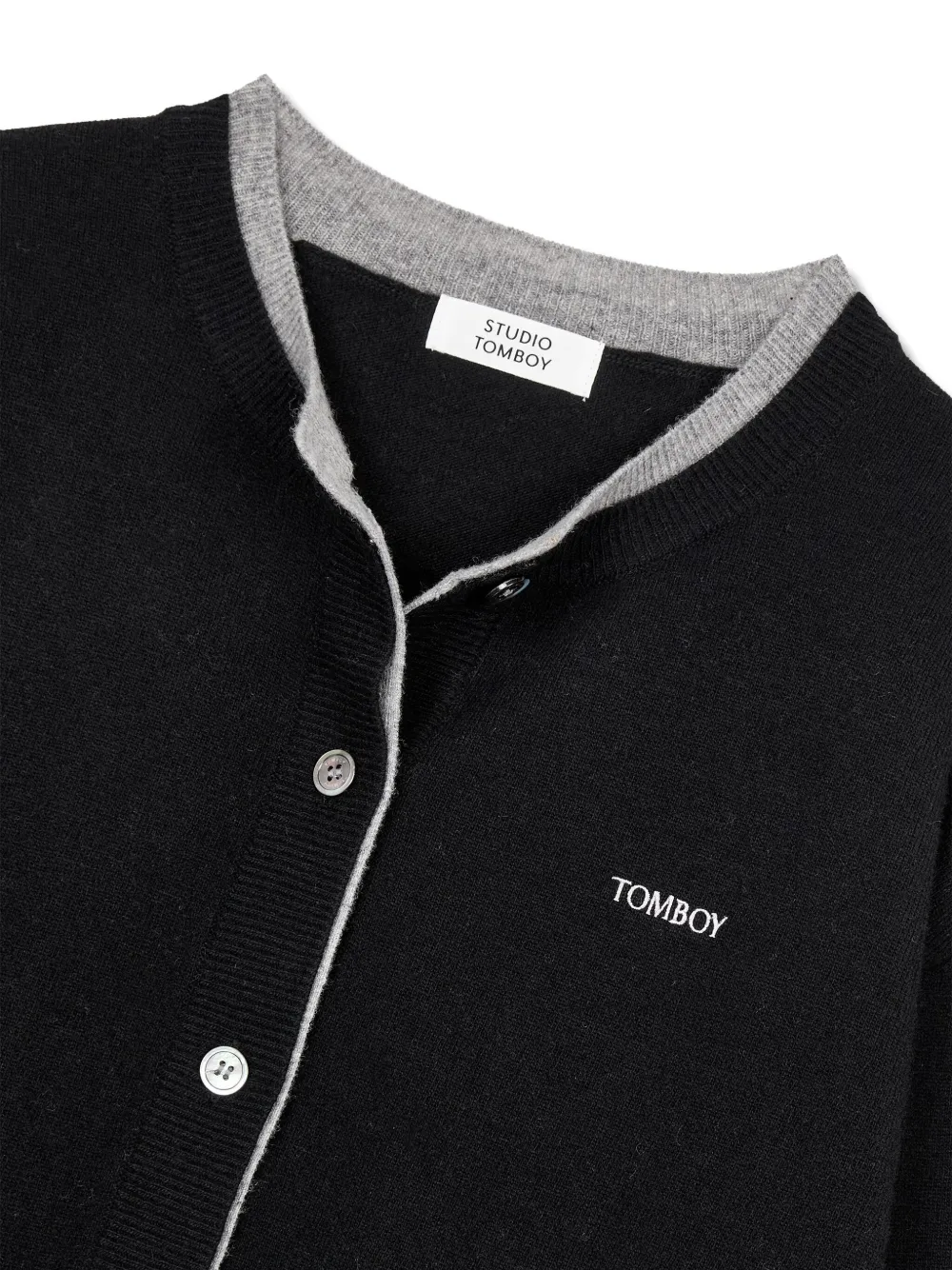 Studio Tomboy Layered Cardigan In Black