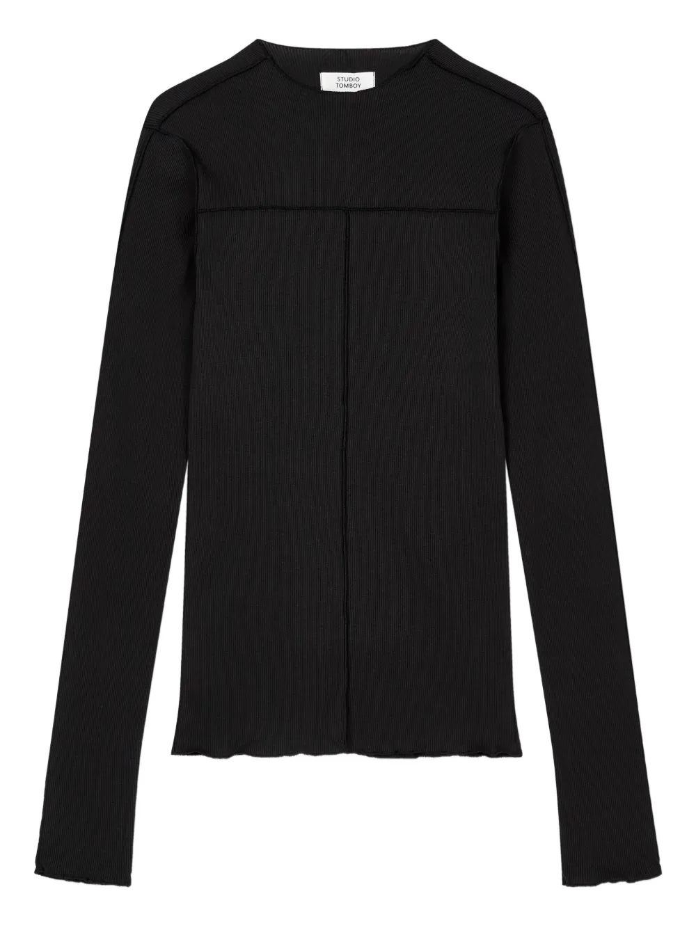 Studio Tomboy Panelled T-shirt In Black