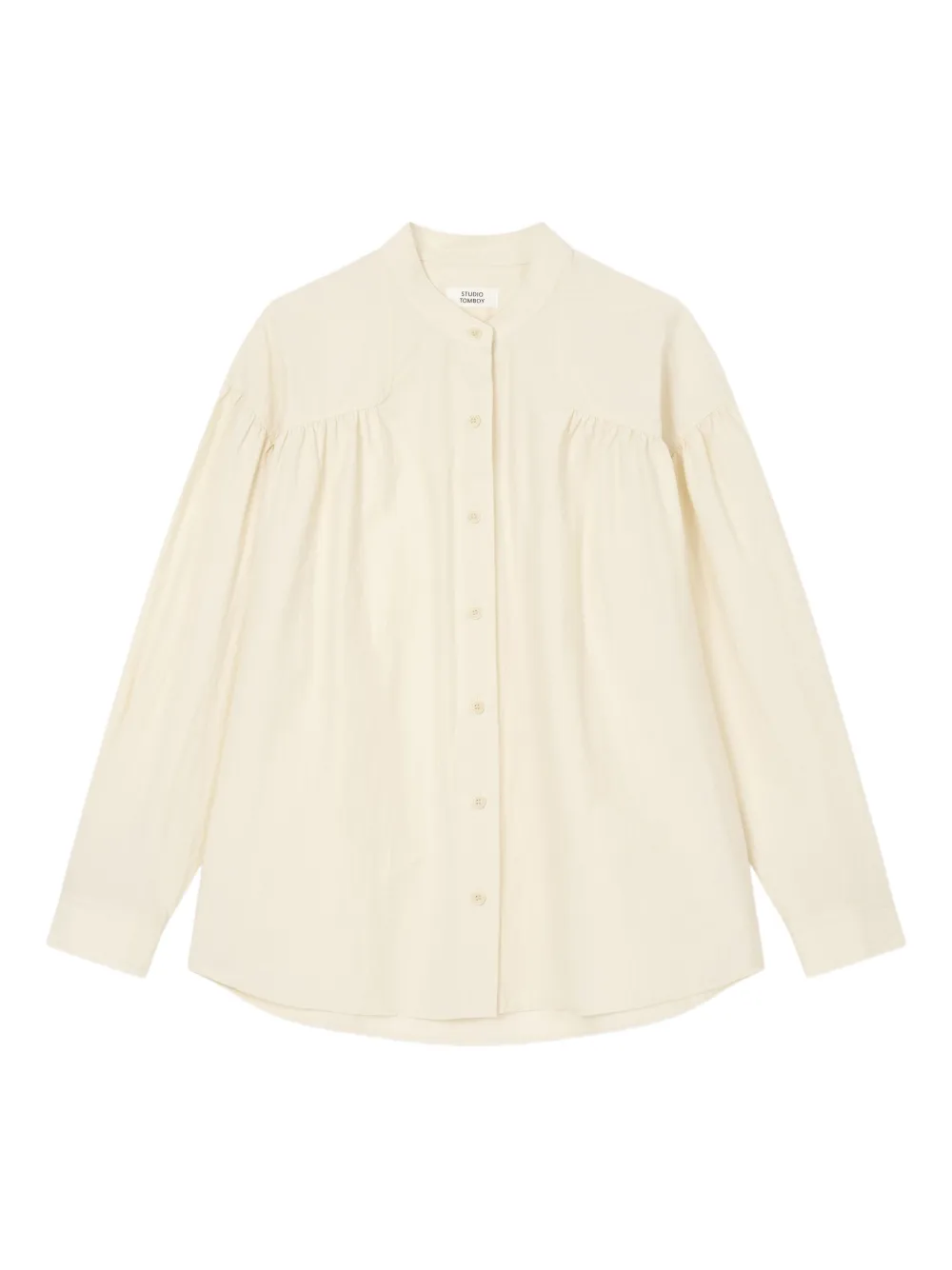 STUDIO TOMBOY shirred-detail blouse | Neutrals | Image 1