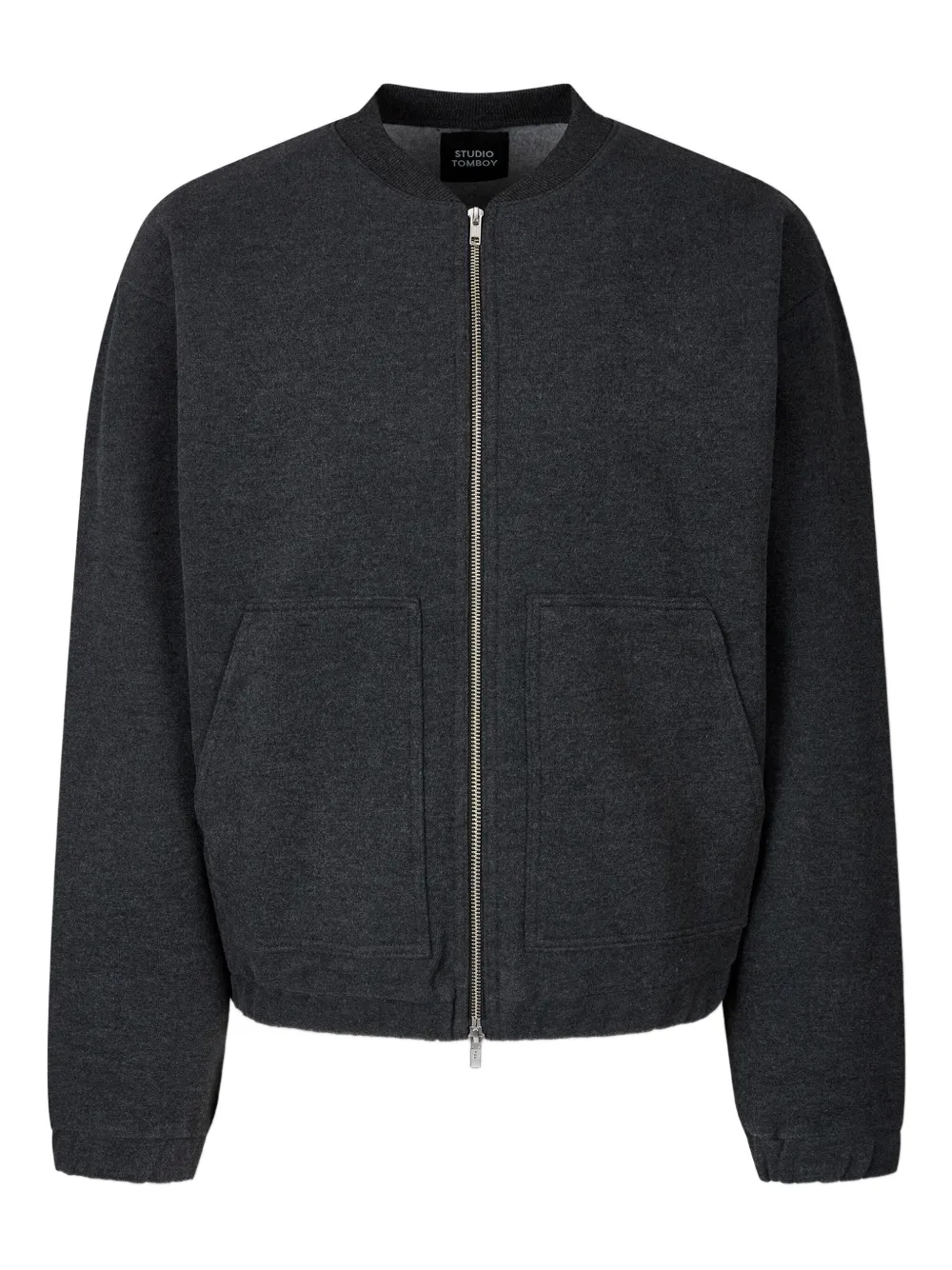 Studio Tomboy Zip-closure Bomber Jacket In Gray