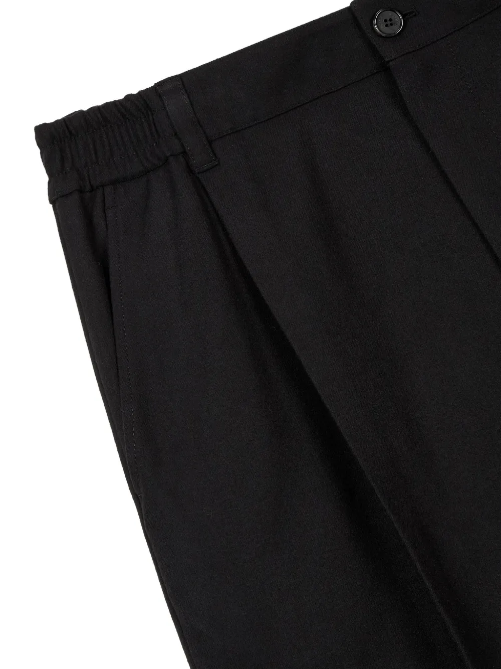 Button-Fastening Pleated Trousers