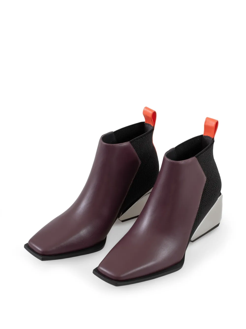 United Nude 60 mm Ricky Mid laarzen met geometrische hak en vierkante neus Paars