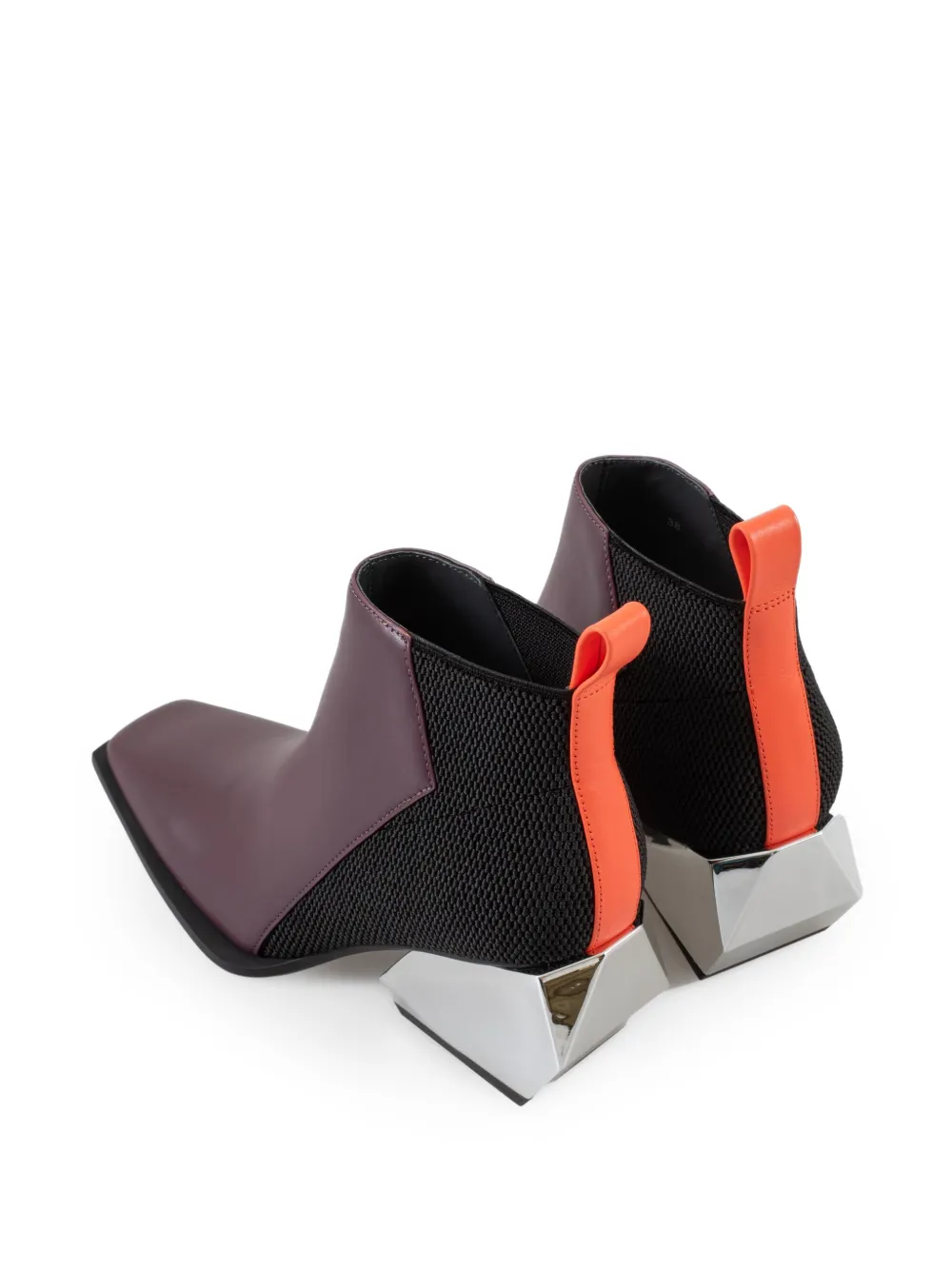 United Nude 60 mm Ricky Mid laarzen met geometrische hak en vierkante neus Paars