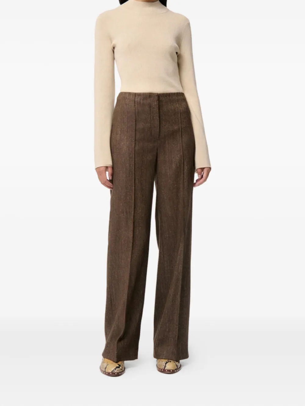 Vanessa Bruno Pleated Trousers In Brown