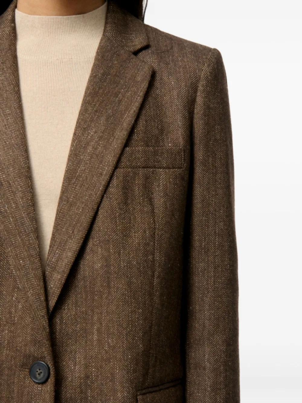 Vanessa Bruno Single-breasted Blazer In Brown