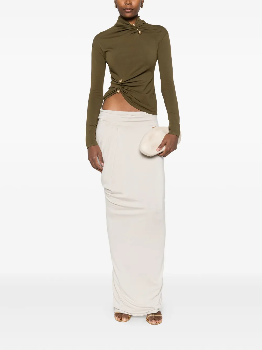 Cult Gaia button-detailing twisted top | Blouses | Image 2