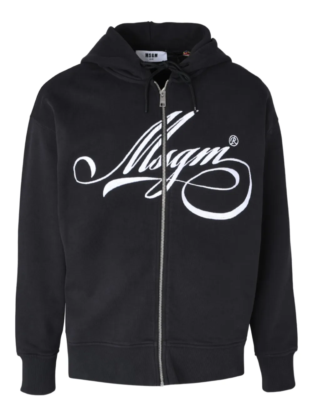 MSGM zip hooded sweater | Black | Image 1