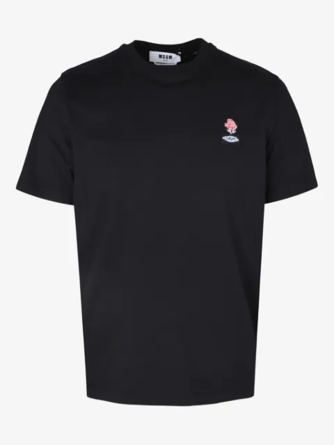 MSGM rose-motif T-shirt