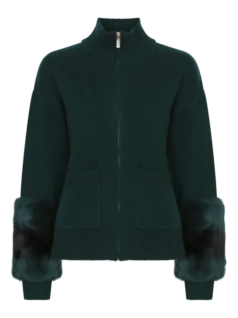 Izaak Azanei zip-up cardigan | Green | Image 1