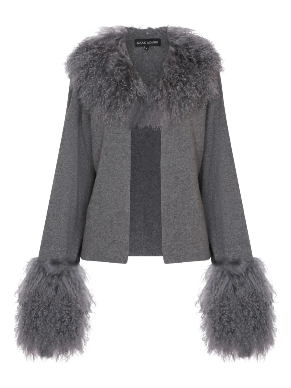 Izaak Azanei shearling jacket | Grey | Image 1