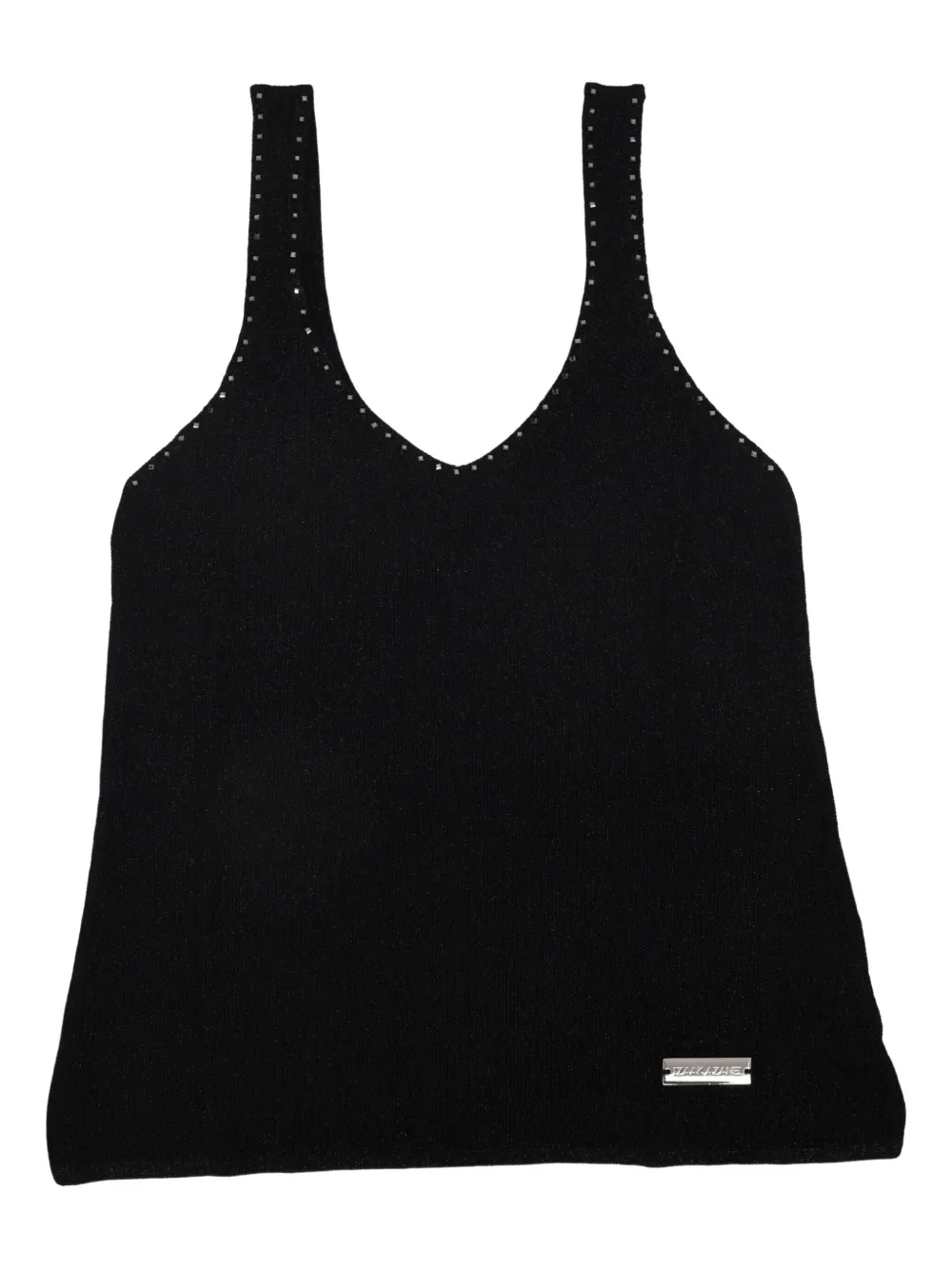 Izaak Azanei top con cuello en V | negro | Image 1