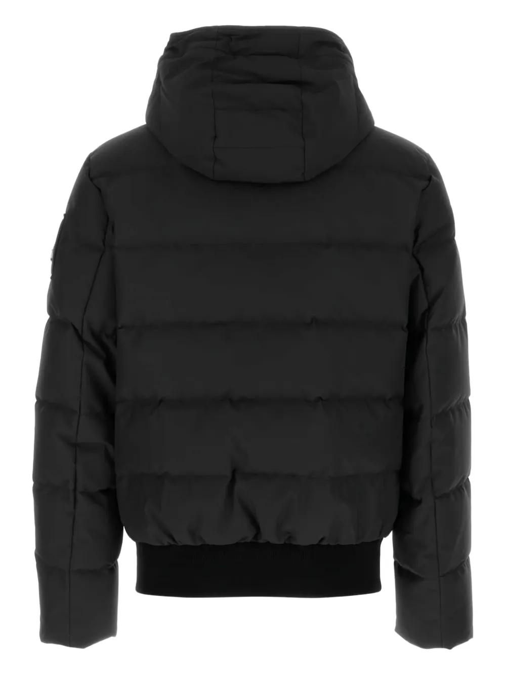 Moose Knuckles Black Polyester Cloud Bomber Down Jacket In Black