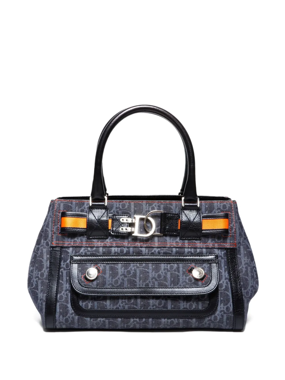Christian Dior Pre-Owned 2000-2010s トロッター フライト ハンドバッグ - ブルー Christian Dior Pre-Owned 2000-2010s トロッター フライト ハンドバッグ - ブルー