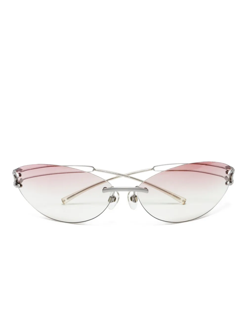 CHANEL Pre-Owned 2000s CC Mark cat-eye frame sunglasses - ニュートラル CHANEL Pre-Owned 2000s CC Mark cat-eye frame sunglasses - ニュートラル