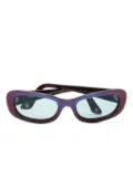 CHANEL Pre-Owned 2000s CC Mark rectangle-frame sunglasses - Blue