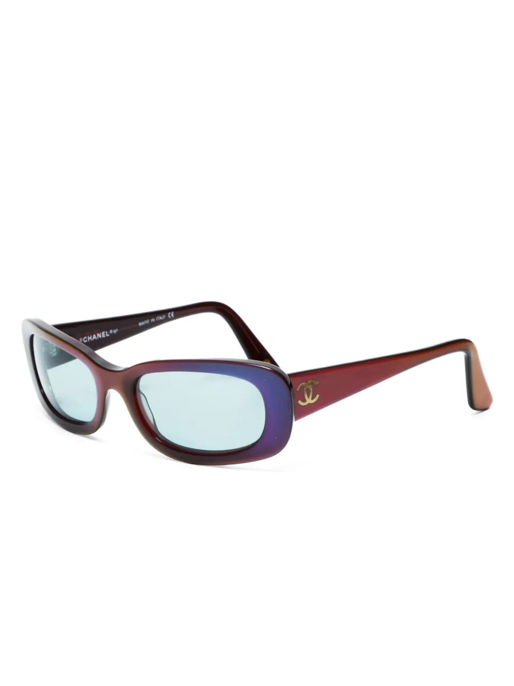 CHANEL Pre-Owned lentes de sol sin armazón rectangular 2000 | Image 2