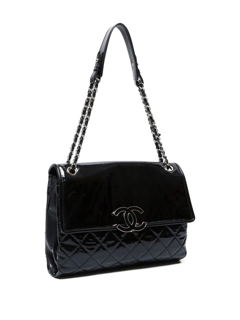 Pre-owned Chanel 2014 Diamond-quilted Shoulder Bag In Black