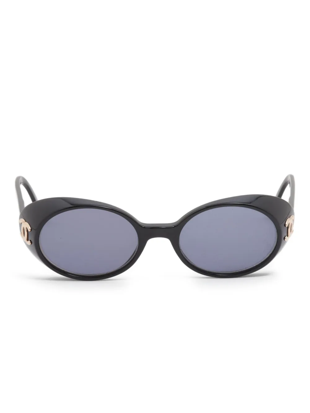 CHANEL Pre-Owned 2000s CC Mark round-frame sunglasses - ブラック CHANEL Pre-Owned 2000s CC Mark round-frame sunglasses - ブラック