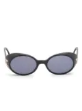 CHANEL Pre-Owned 2000s CC Mark round-frame sunglasses - Black
