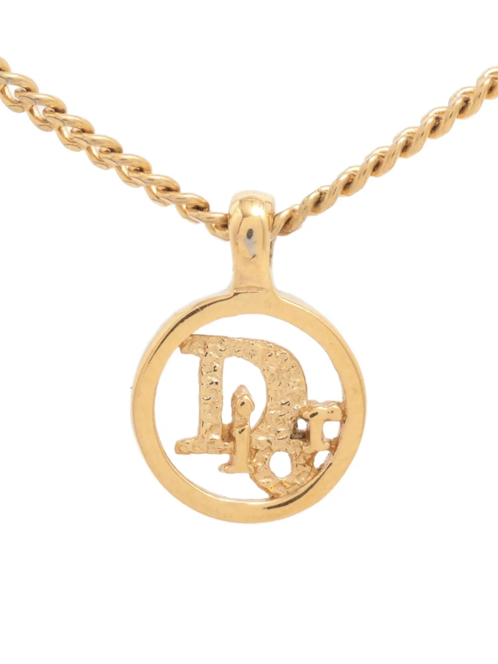 Christian Dior Pre-Owned 1980-1990s CDペンダント ネックレス - ゴールドトーン Christian Dior Pre-Owned 1980-1990s CDペンダント ネックレス - ゴールドトーン