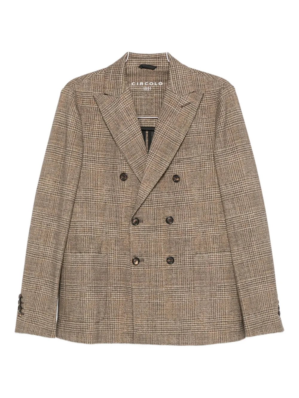 Circolo 1901 Double-breasted Blazer In Brown