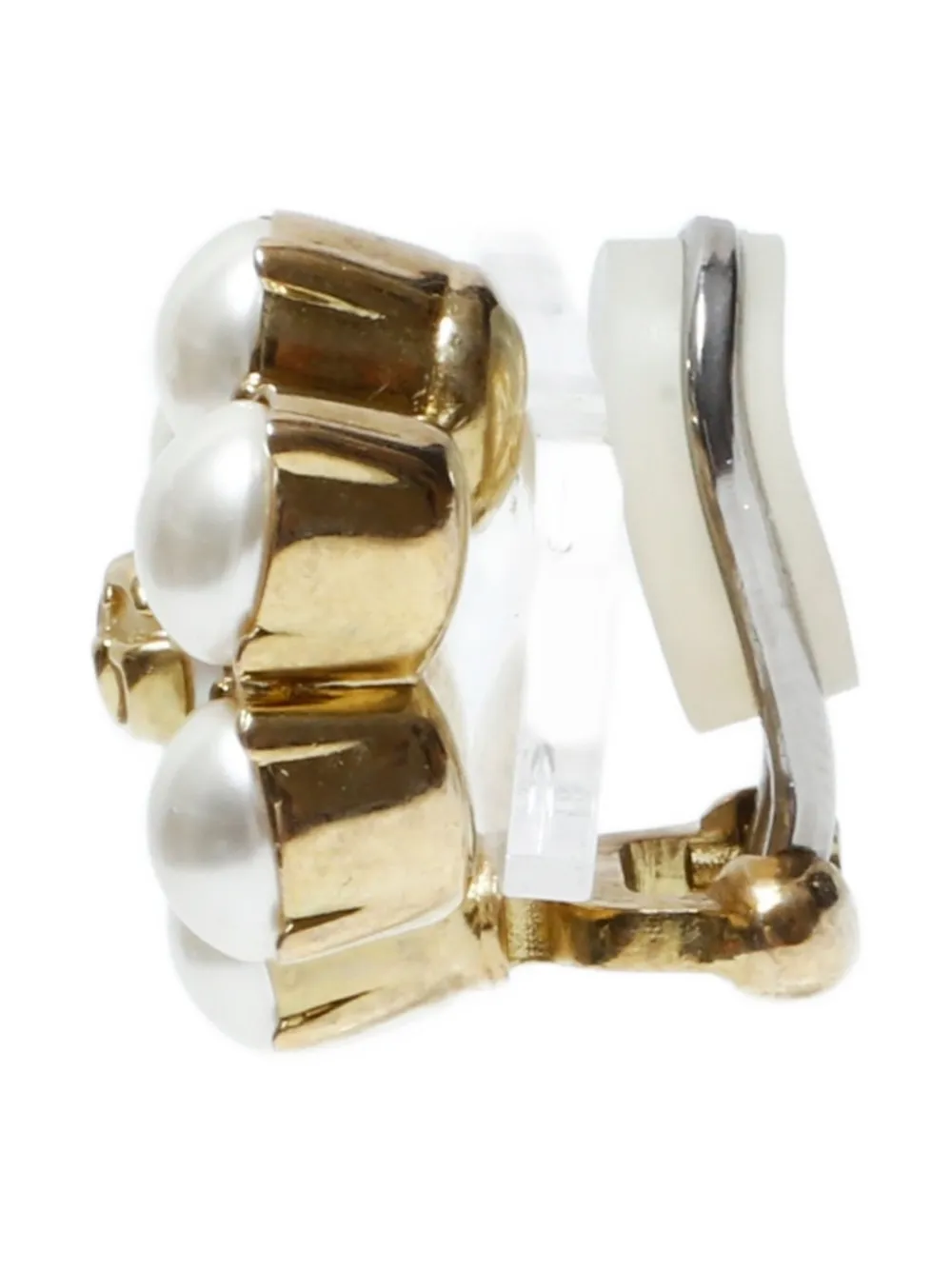 Gucci Pre-Owned 2010-2025 Double G faux-pearl earrings | Image 2