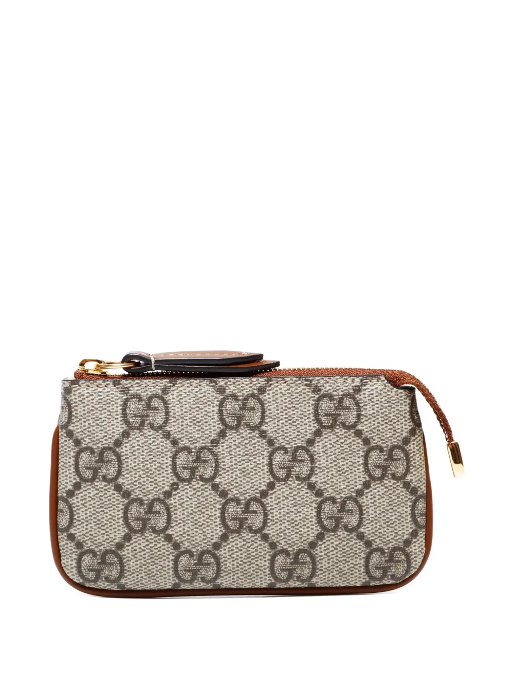 Pre-owned Gucci 2010-2025 Gg Supreme Keyholder In Neutral