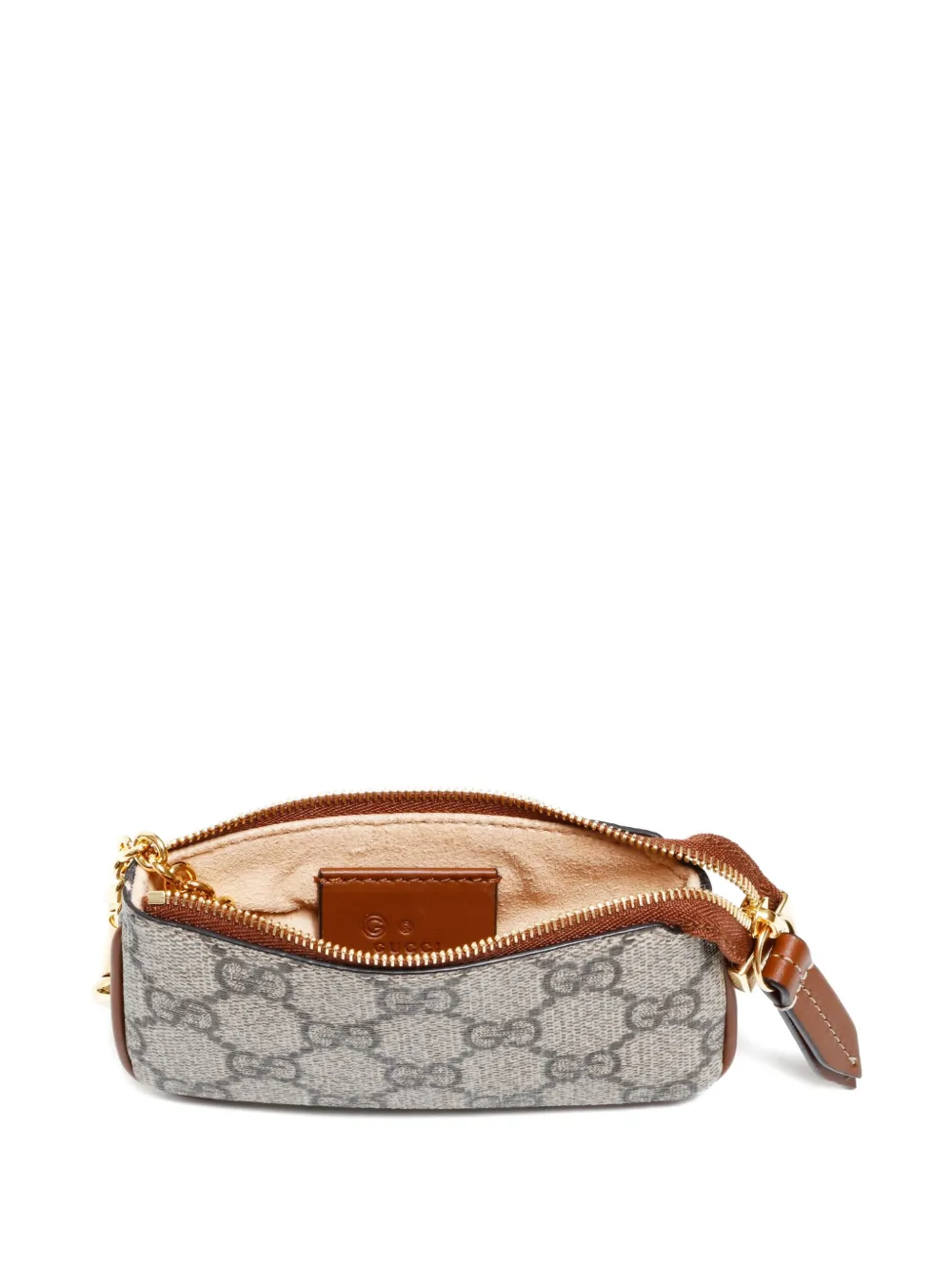 Pre-owned Gucci 2010-2025 Gg Supreme Keyholder In Neutral