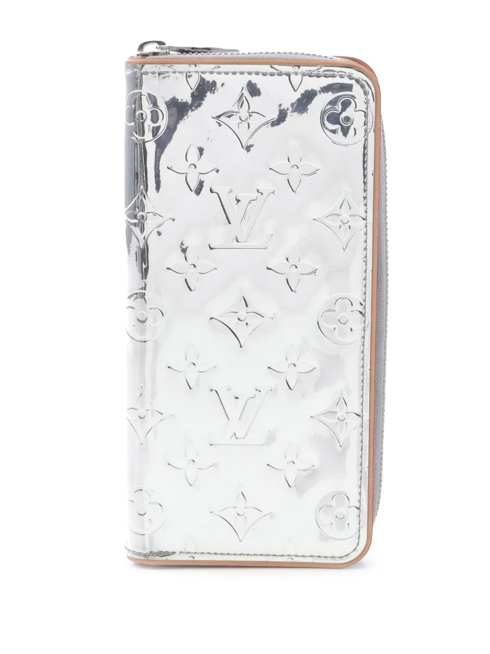 Louis Vuitton Pre-Owned 2021-2025 モノグラム ミラー バーティカル ジッピー 長財布 - シルバートーン Louis Vuitton Pre-Owned 2021-2025 モノグラム ミラー バーティカル ジッピー 長財布 - シルバートーン