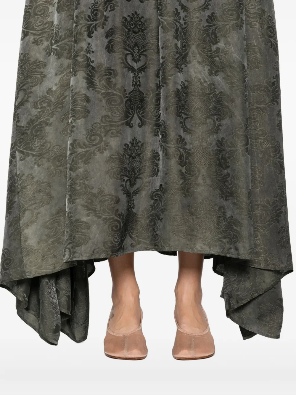 Uma Wang Floral-print Sleeveless Dress In Green