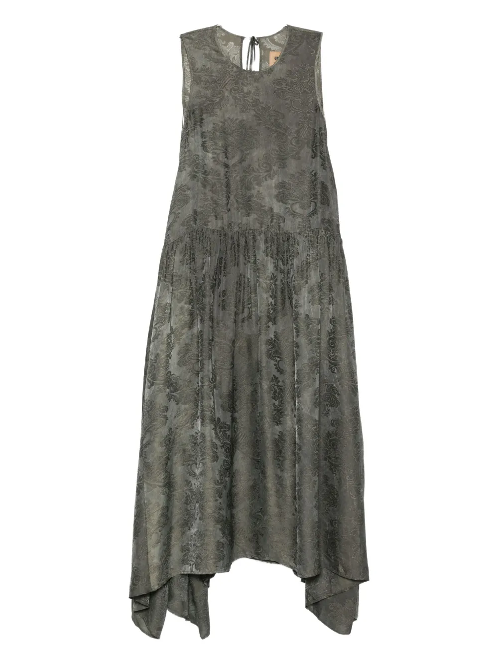 Uma Wang floral-print sleeveless dress - グリーン Uma Wang floral-print sleeveless dress - グリーン