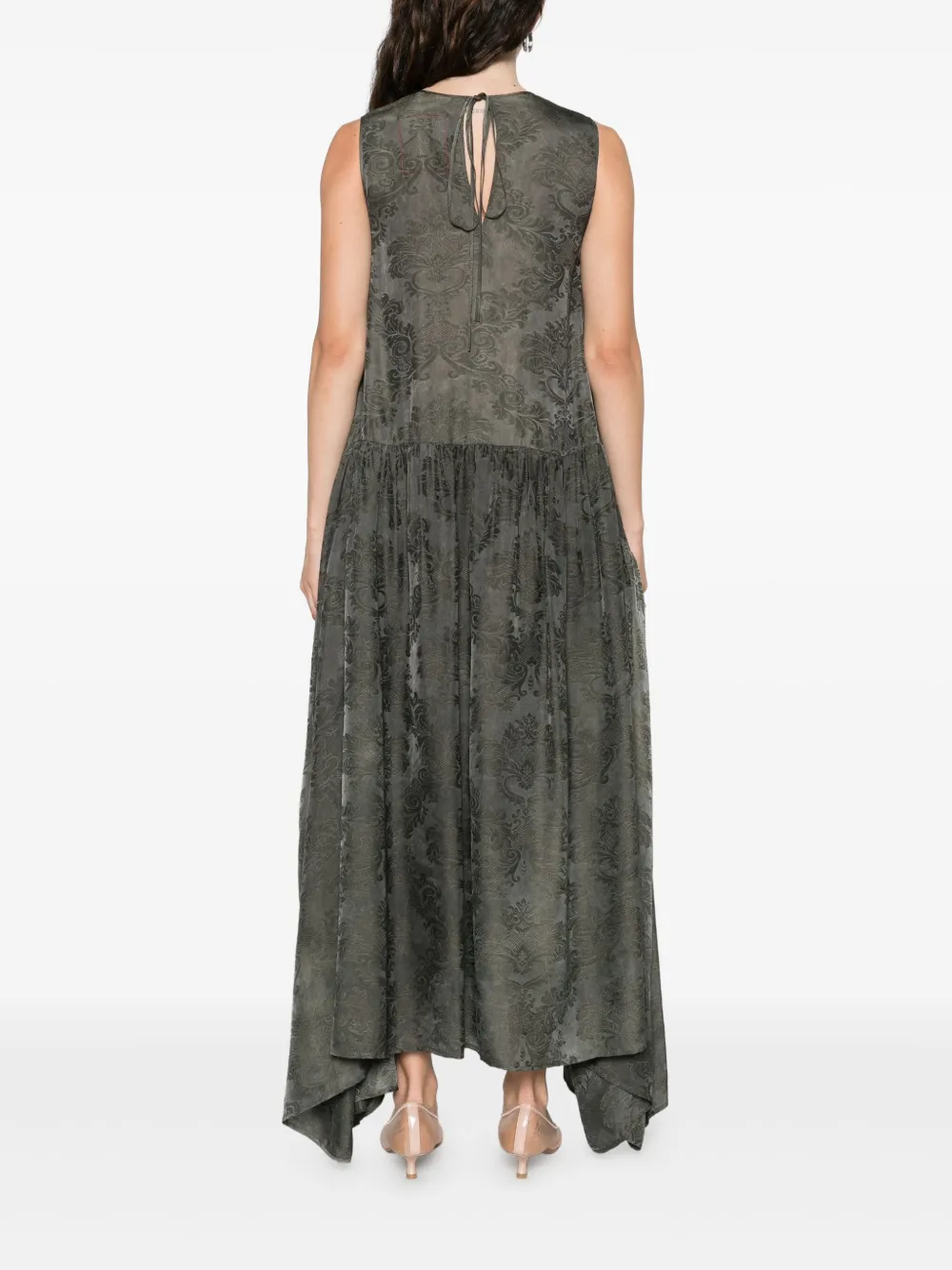 Uma Wang Jurk met bloemenprint Groen