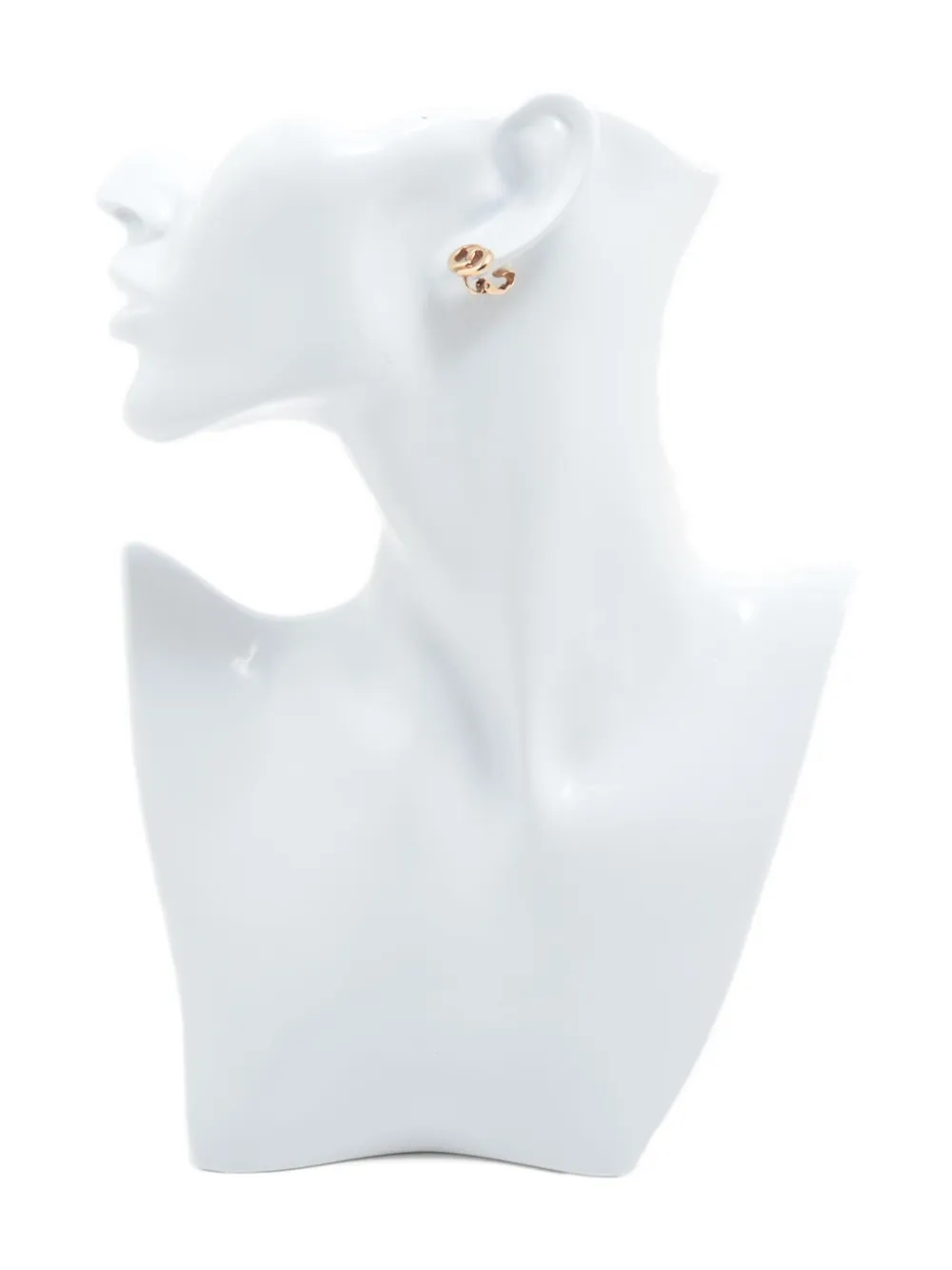 Christian Dior Pre-Owned 1980-1990s CD-plaque clip-on earrings | Gold | Image 1