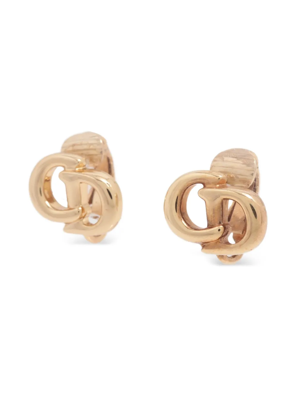 Christian Dior Pre-Owned 1980-1990s CD-plaque clip-on earrings | Image 2