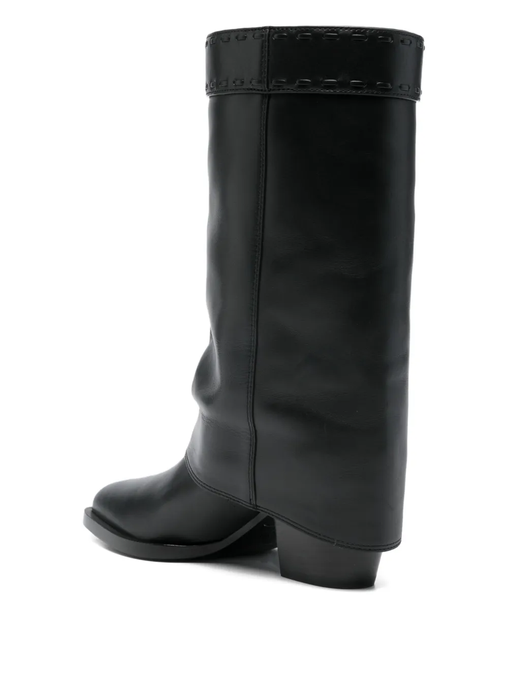 Fendi Leather Ankle Boots In Black
