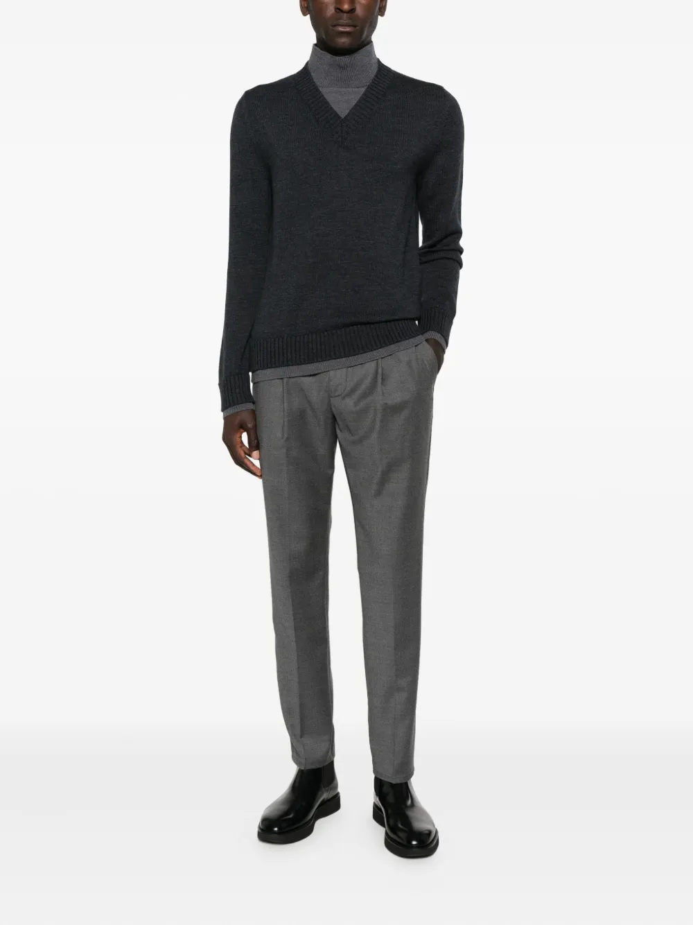 ALPHA STUDIO layered jumper - Grijs