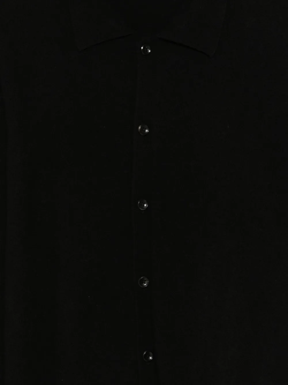 Attachment Polo-collar Cardigan In Black