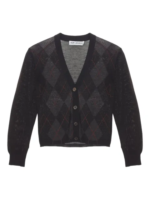 OUR LEGACY Ivy argyle-pattern cardigan