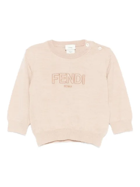 Fendi Kids embroidered-logo sweater