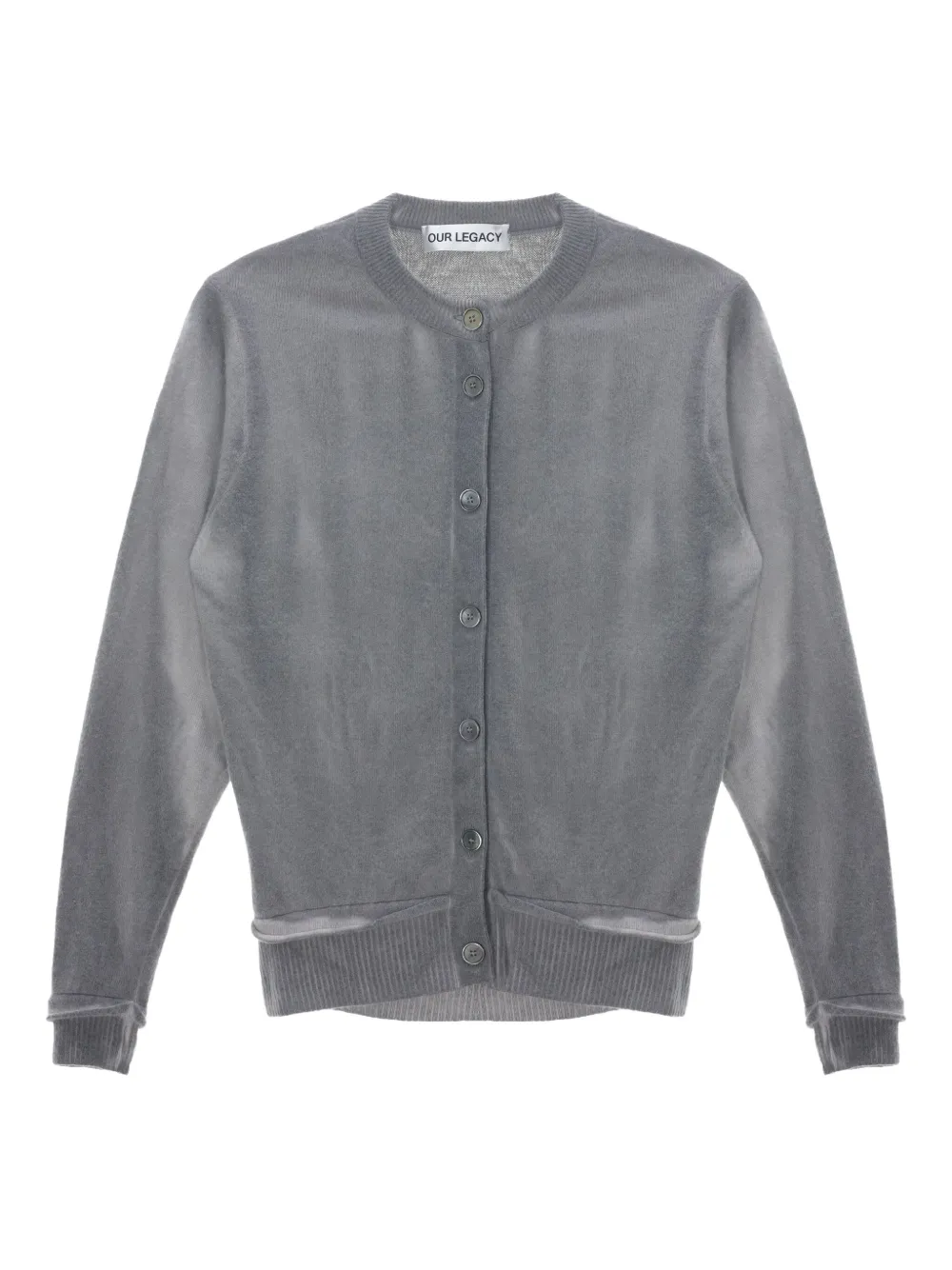 Our Legacy Dual Button Cardigan In Gray