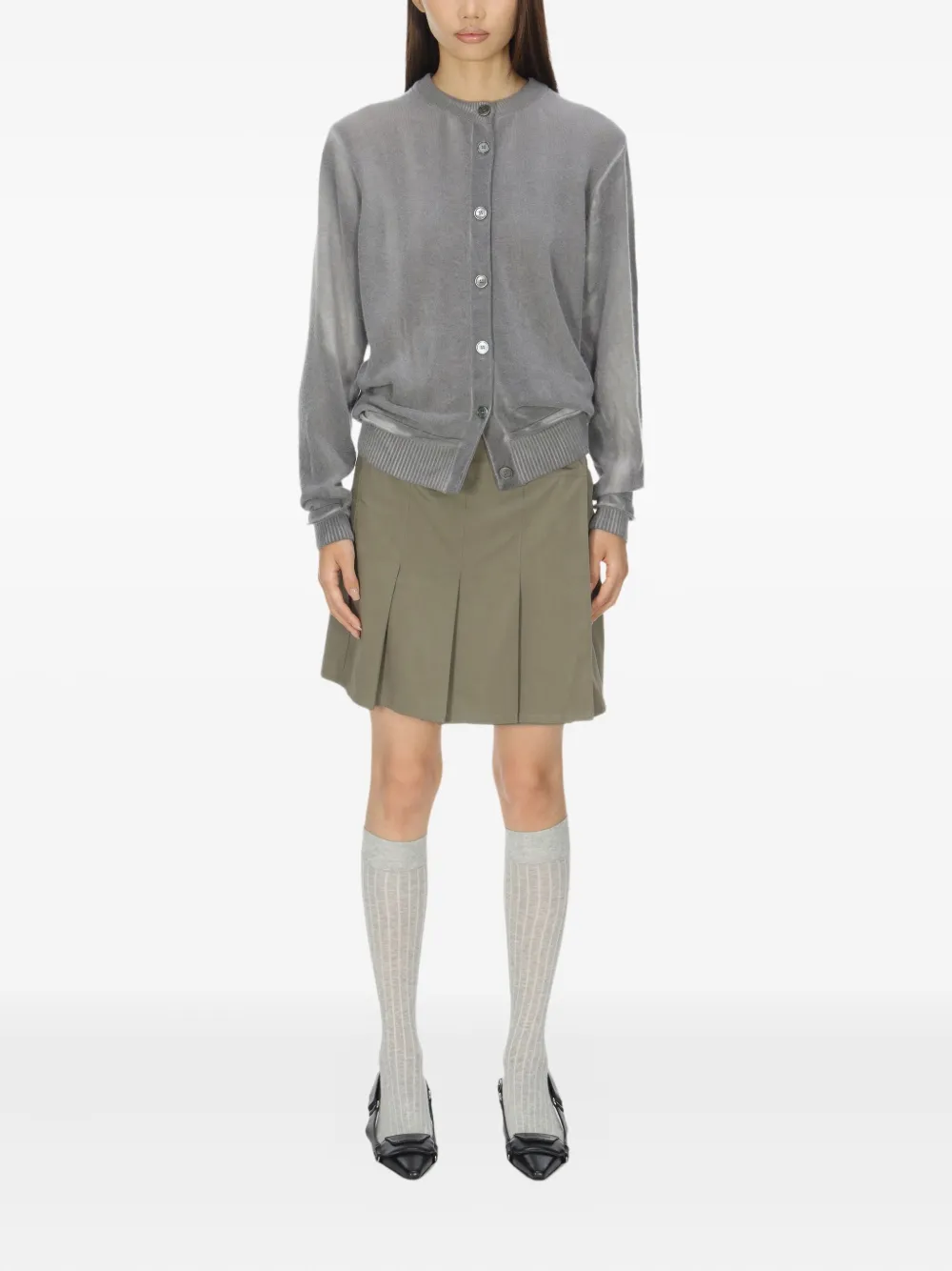 Our Legacy Dual Button Cardigan In Gray