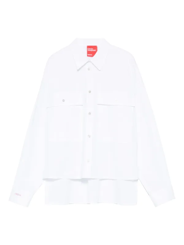 merci　9 Merci double-pocket Shirt | White | FARFETCH SG
