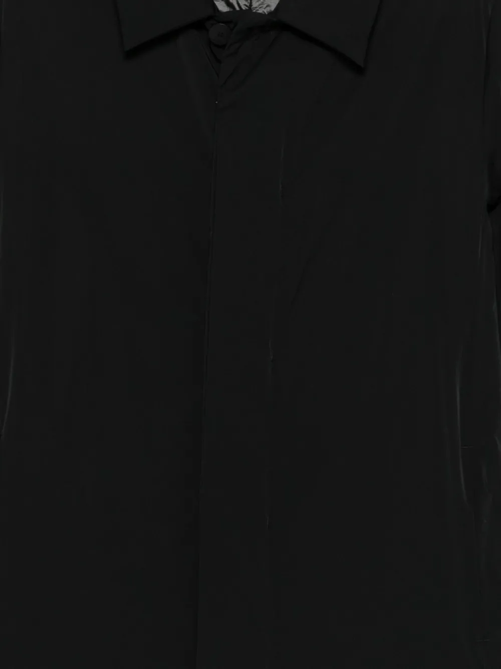 Attachment Single-breasted Collared Coat In Black
