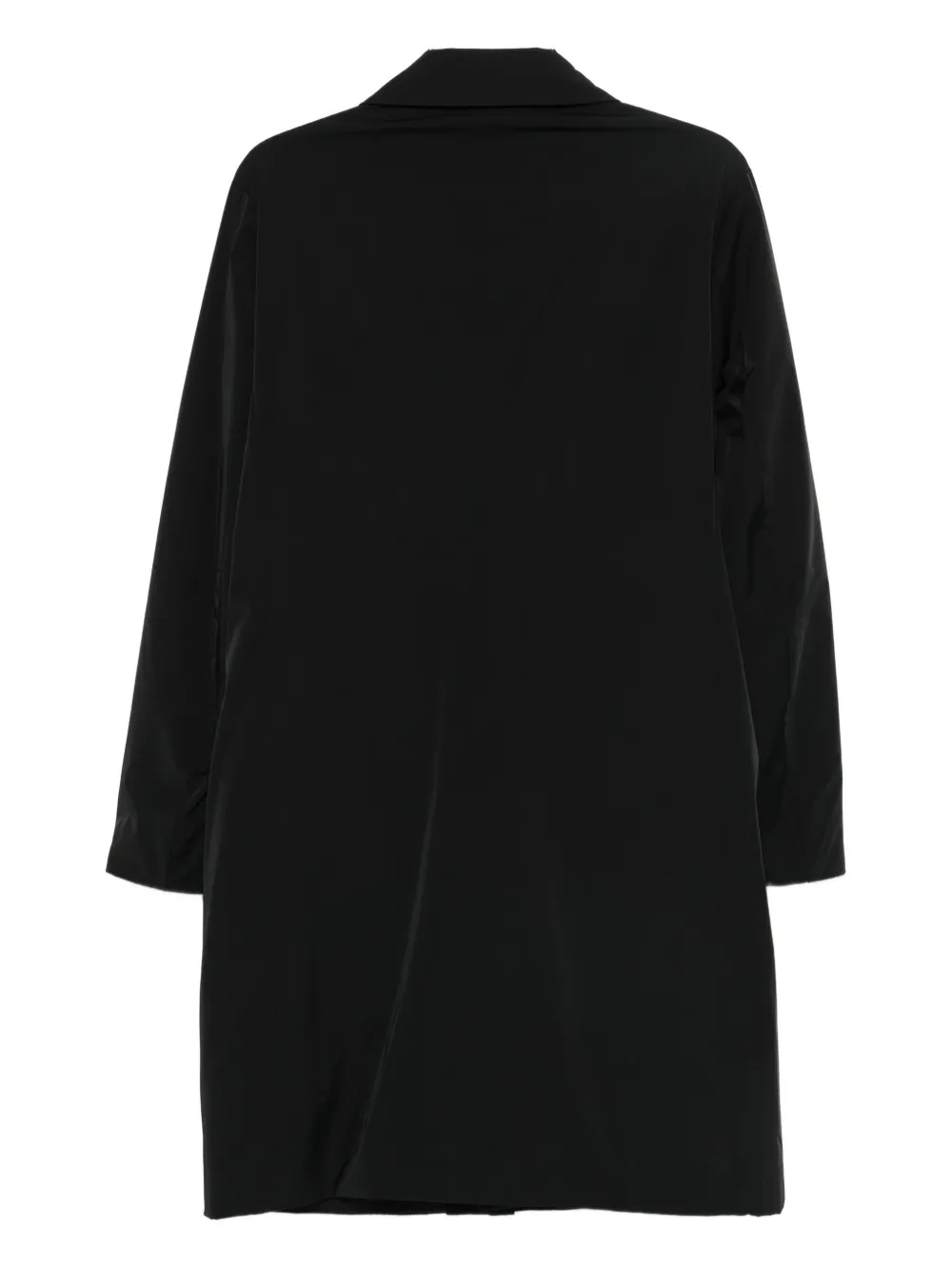 Attachment Single-breasted Collared Coat In Black