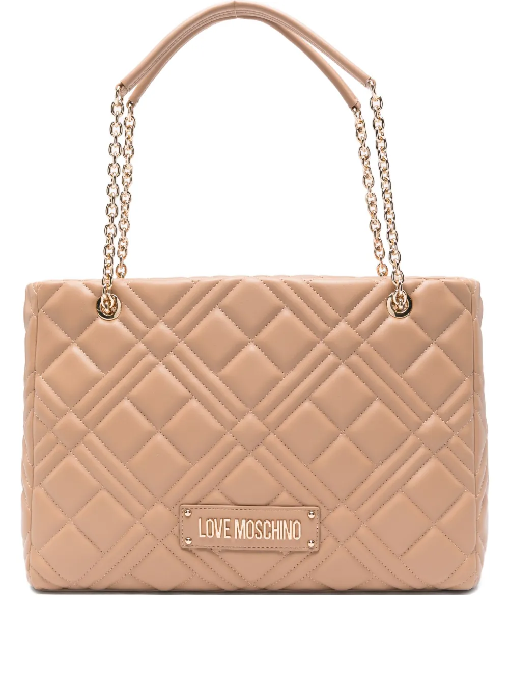 Love Moschino Quilted Chain-strap Shoulder Bag In Neutral