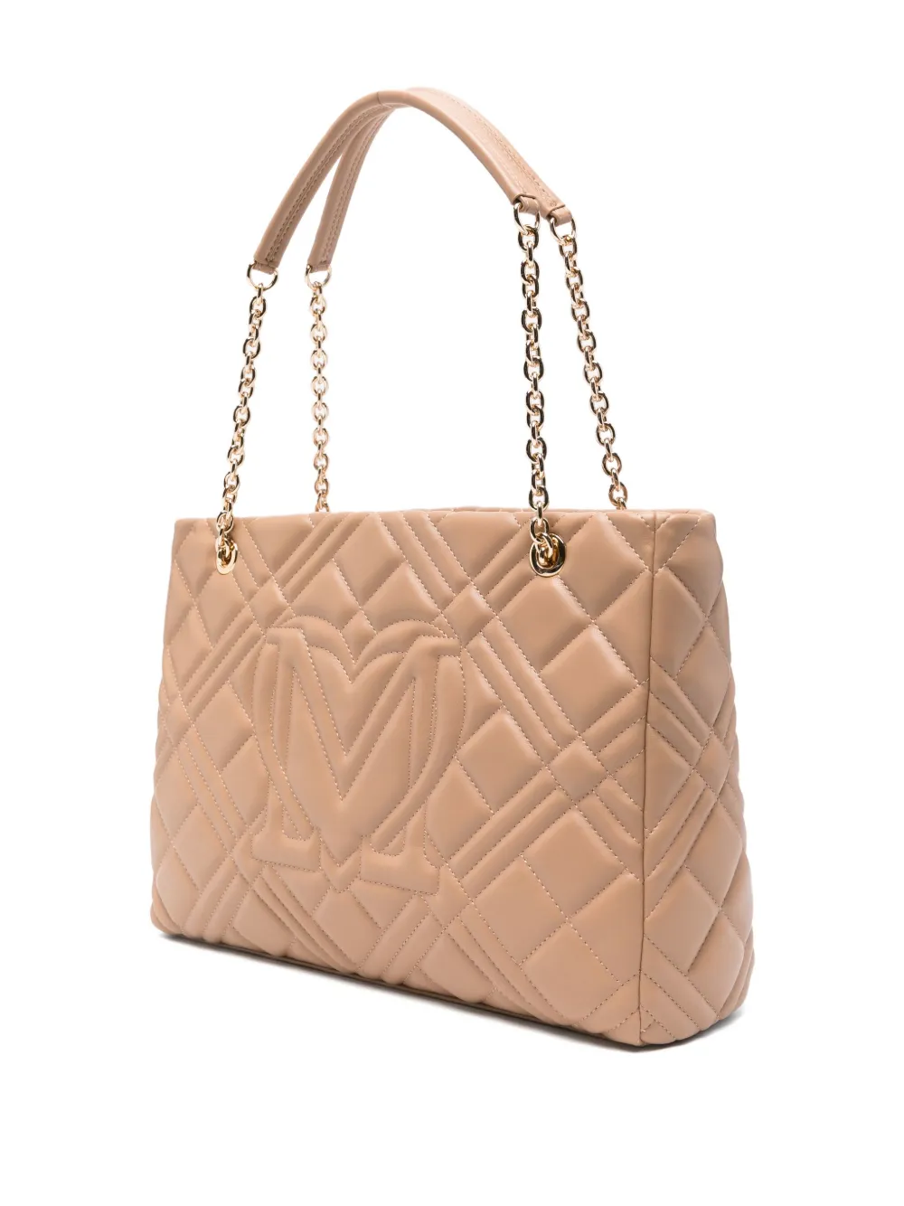 Love Moschino Quilted Chain-strap Shoulder Bag In Neutral