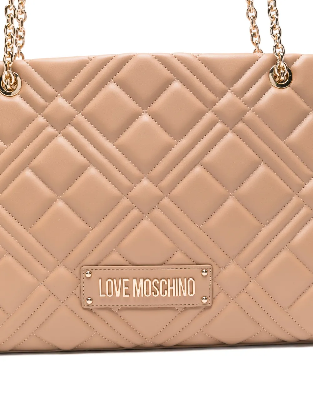 Love Moschino Quilted Chain-strap Shoulder Bag In Neutral
