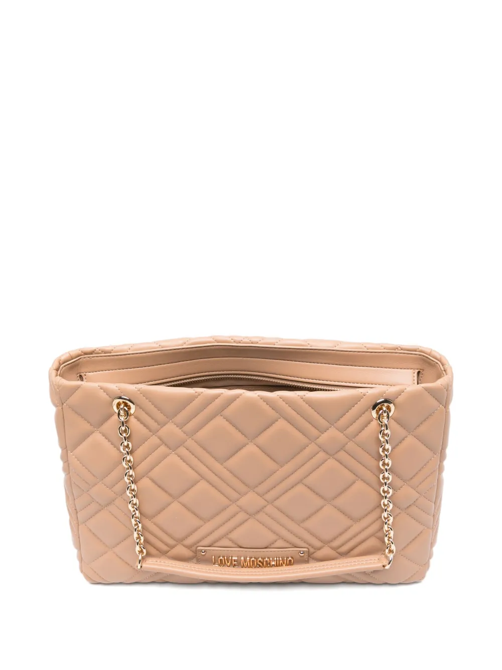 Love Moschino Quilted Chain-strap Shoulder Bag In Neutral