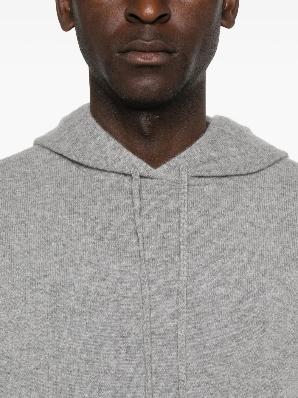 7 For All Mankind Cashmere Drawstring Hoodie In Gray